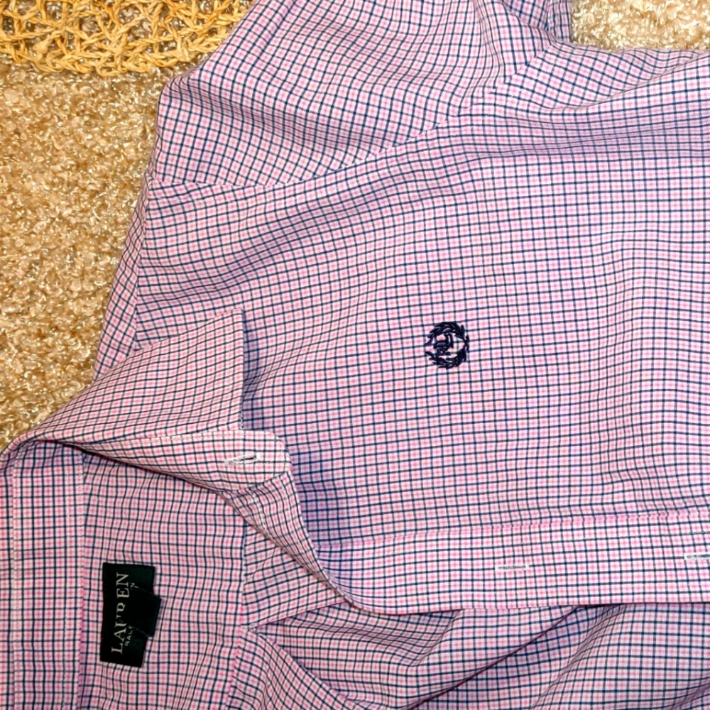 LRL Ralph Lauren light pink button down shirt